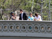Lea Michele and Cory Monteith filming Glee at Central Park in New York (April 26, 2011)