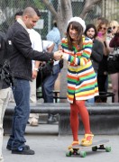 Lea Michele and the Glee Cast filming in New York (April 29, 2011)