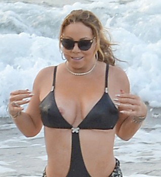 Mariah Carey Nipslip Bikini Candids In Hawaii UpskirtSTARS